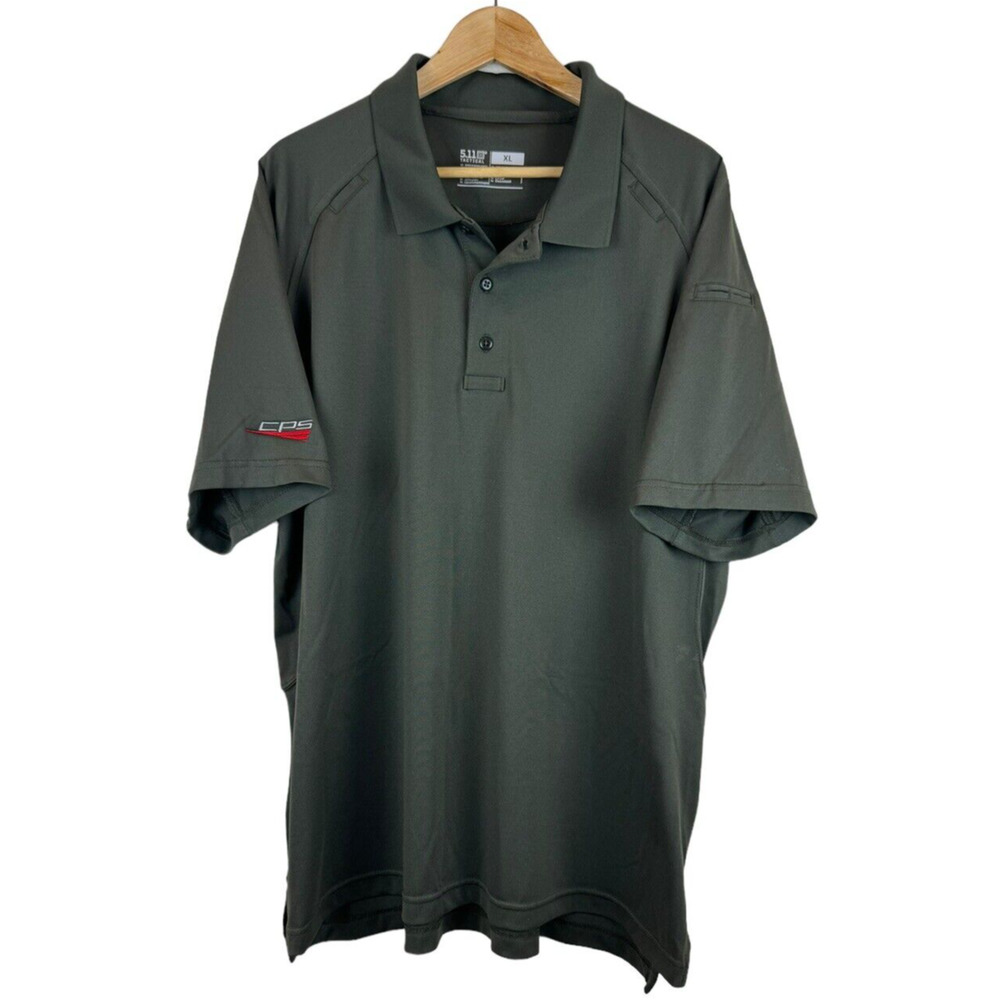 5.11 Tactical Series Men’s Performance Polo Green XL Utility Pockets Polyester